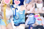 💛🩵【小悪魔美乳ギャル×ゆるふわ量産ビッチレイヤー快楽淫語責め3P🩷】『負けちゃえっ♡ 負け負け〜っ!♡』声優志望の生意気レイヤーたちに完全敗北♡ 口止めわからせ生○メSEX♡