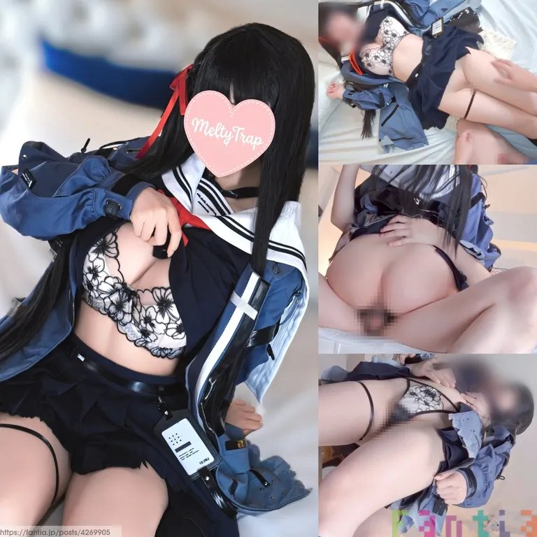 鳴〇千〇　「先輩…好き♡」えっちな下着を着て先輩を誘惑💙立ちバックで嬉しすぎて連続甘イキ潮吹きお漏らし